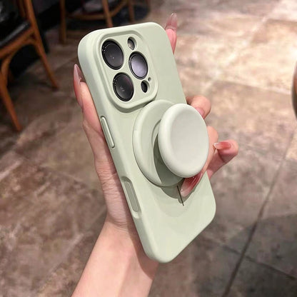 Liquid Silicone iPhone Case | Built-in Magnetic Kickstand | iPhone 13-18