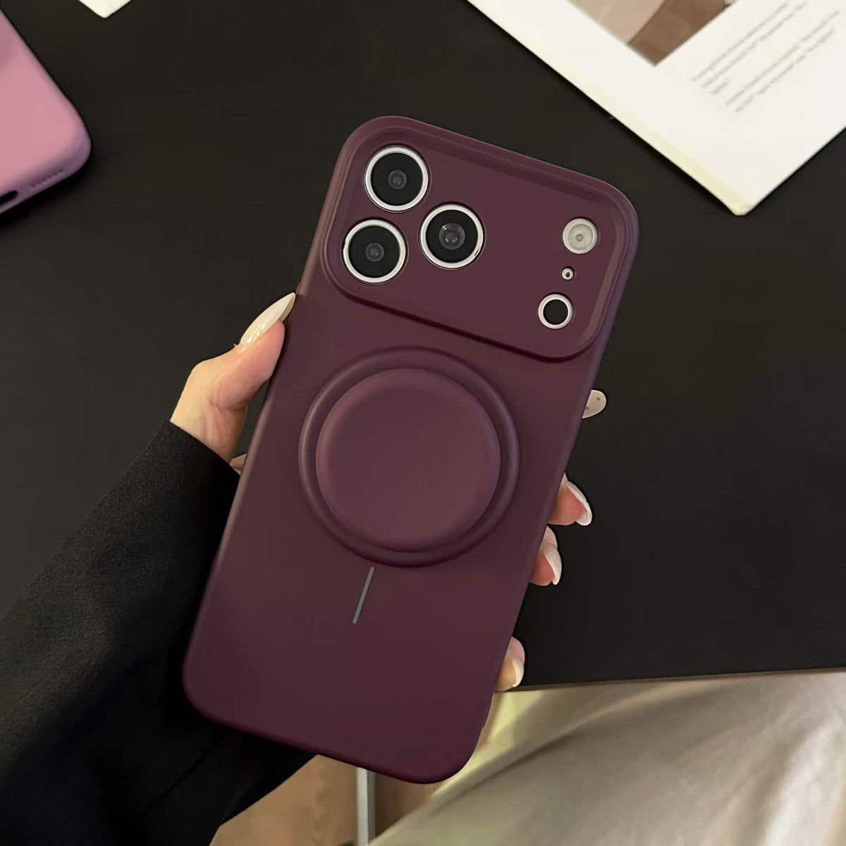 Liquid Silicone iPhone Case | Built-in Magnetic Kickstand | iPhone 13-18