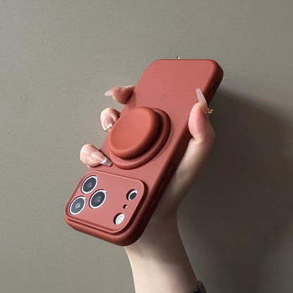 Liquid Silicone iPhone Case | Built-in Magnetic Kickstand | iPhone 13-18