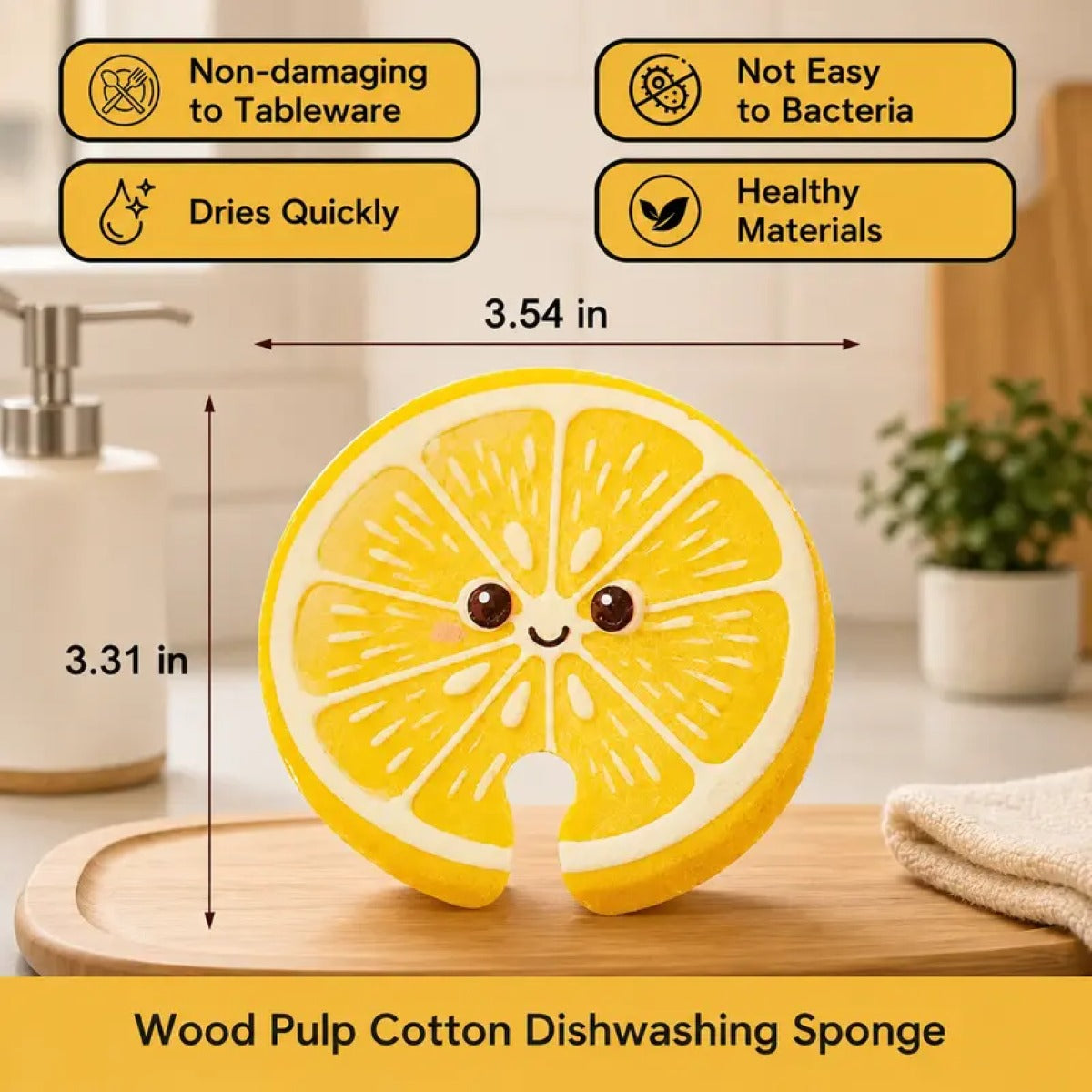 Faucet-Hanging Fruit Kitchen Sponges