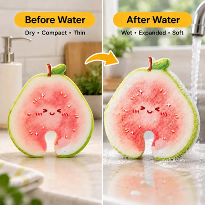 Faucet-Hanging Fruit Kitchen Sponges