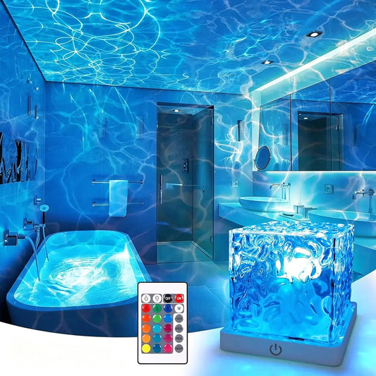 Ocean Wave Cube Projector Light