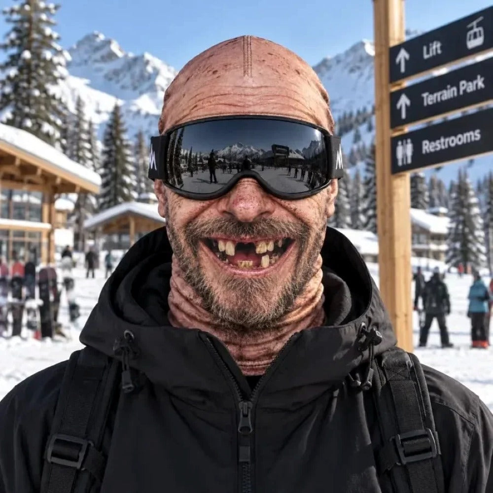 Funny 3D Old Man Face Balaclava Ski Mask