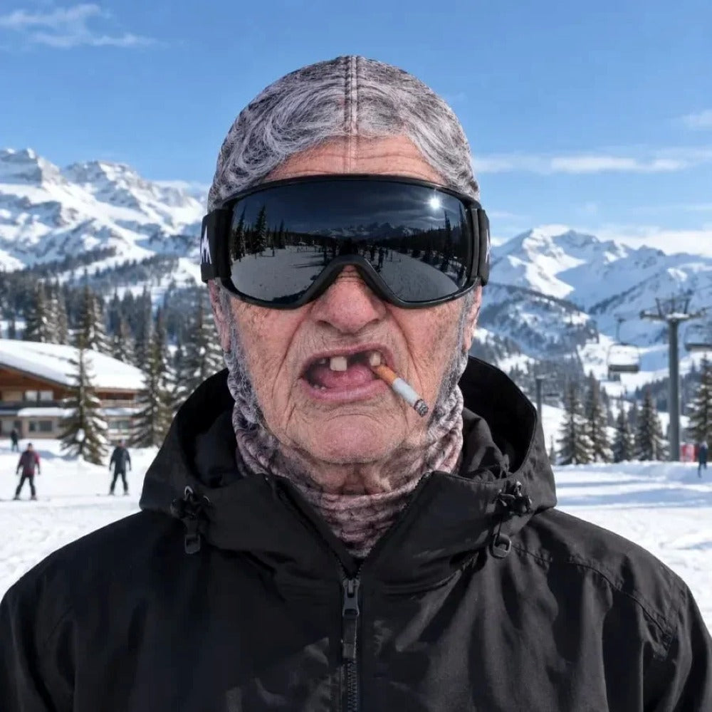 Funny 3D Old Man Face Balaclava Ski Mask