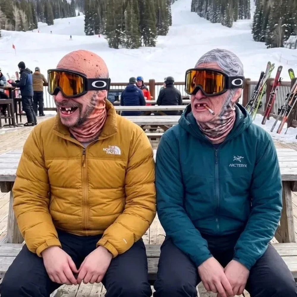 Funny 3D Old Man Face Balaclava Ski Mask