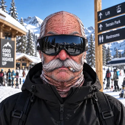 Funny 3D Old Man Face Balaclava Ski Mask