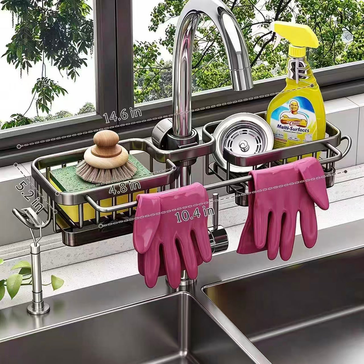 🧺Kitchen Faucet Sponge Holder | Draining Sink Caddy