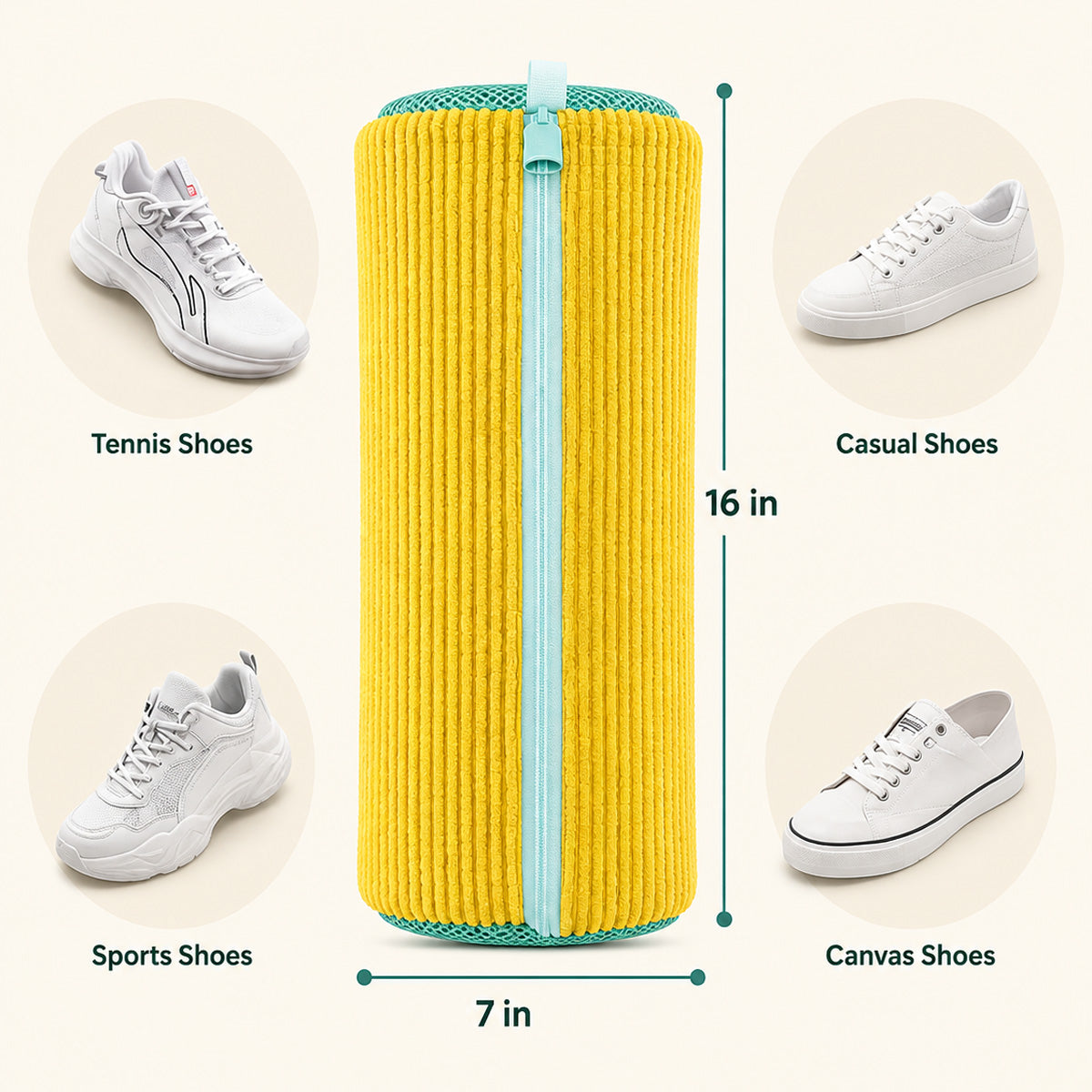 Padded Shoe Washing Bag