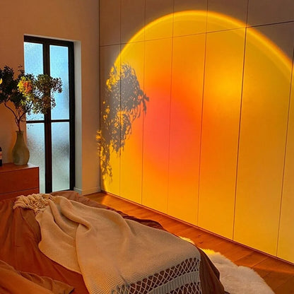 Upgraded Sunset Lamp Projector - 180° Rotating, 16 RGB LED Colors, 4 Modes