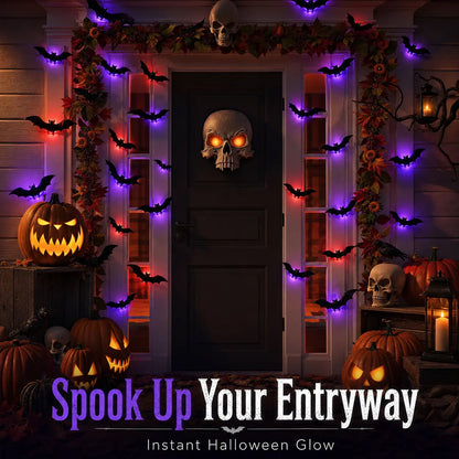 8 Pieces Halloween LED Wall Stickers