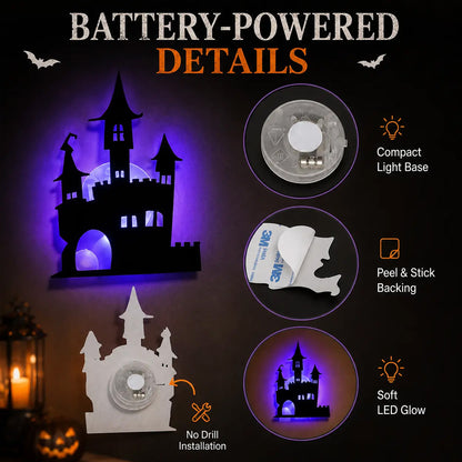 8 Pieces Halloween LED Wall Stickers
