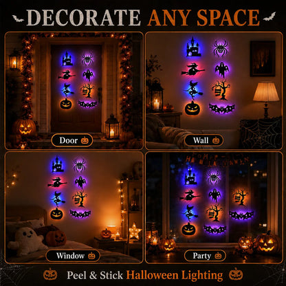 8 Pieces Halloween LED Wall Stickers