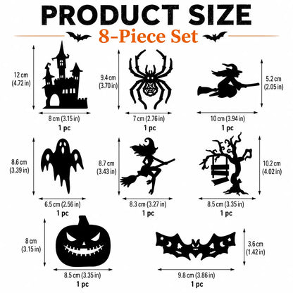 8 Pieces Halloween LED Wall Stickers