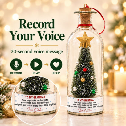 🎄Voice Recordable Ornament Glass Christmas Tree 🎁