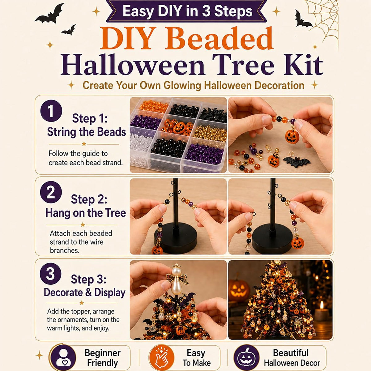 Beaded Christmas Tree Kit