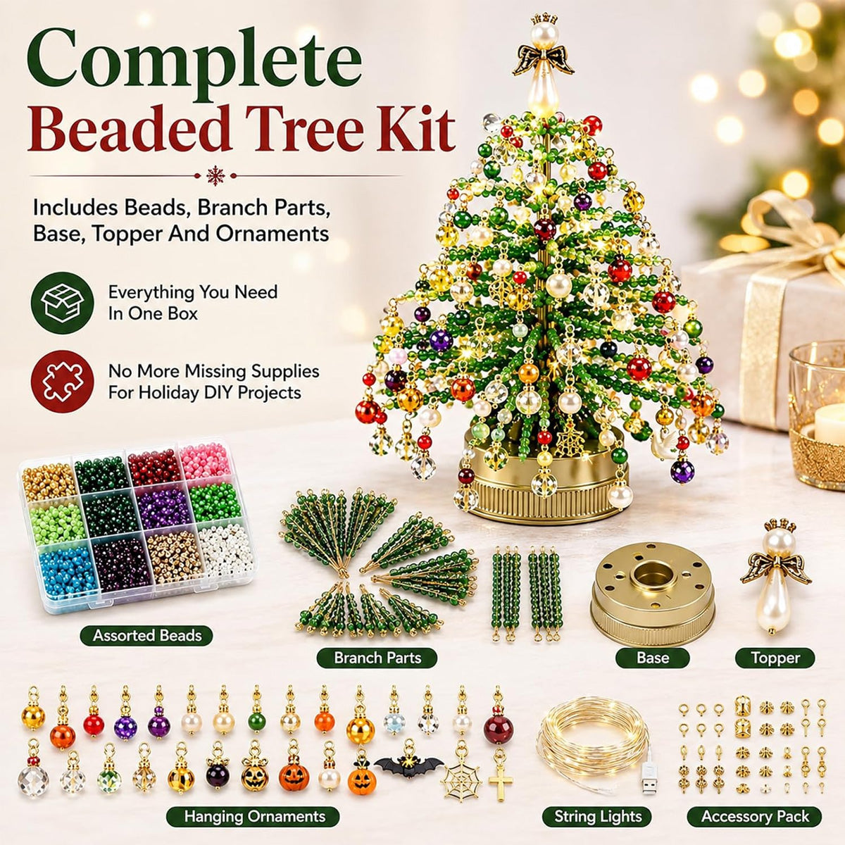 Beaded Christmas Tree Kit