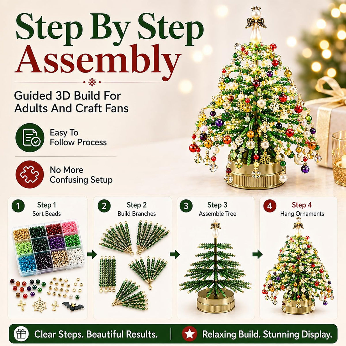 Beaded Christmas Tree Kit