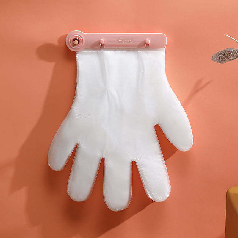 Wall-Mount Disposable Glove Dispenser with Food-Grade PE Gloves