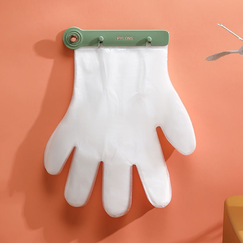 Wall-Mount Disposable Glove Dispenser with Food-Grade PE Gloves