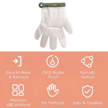 Wall-Mount Disposable Glove Dispenser with Food-Grade PE Gloves
