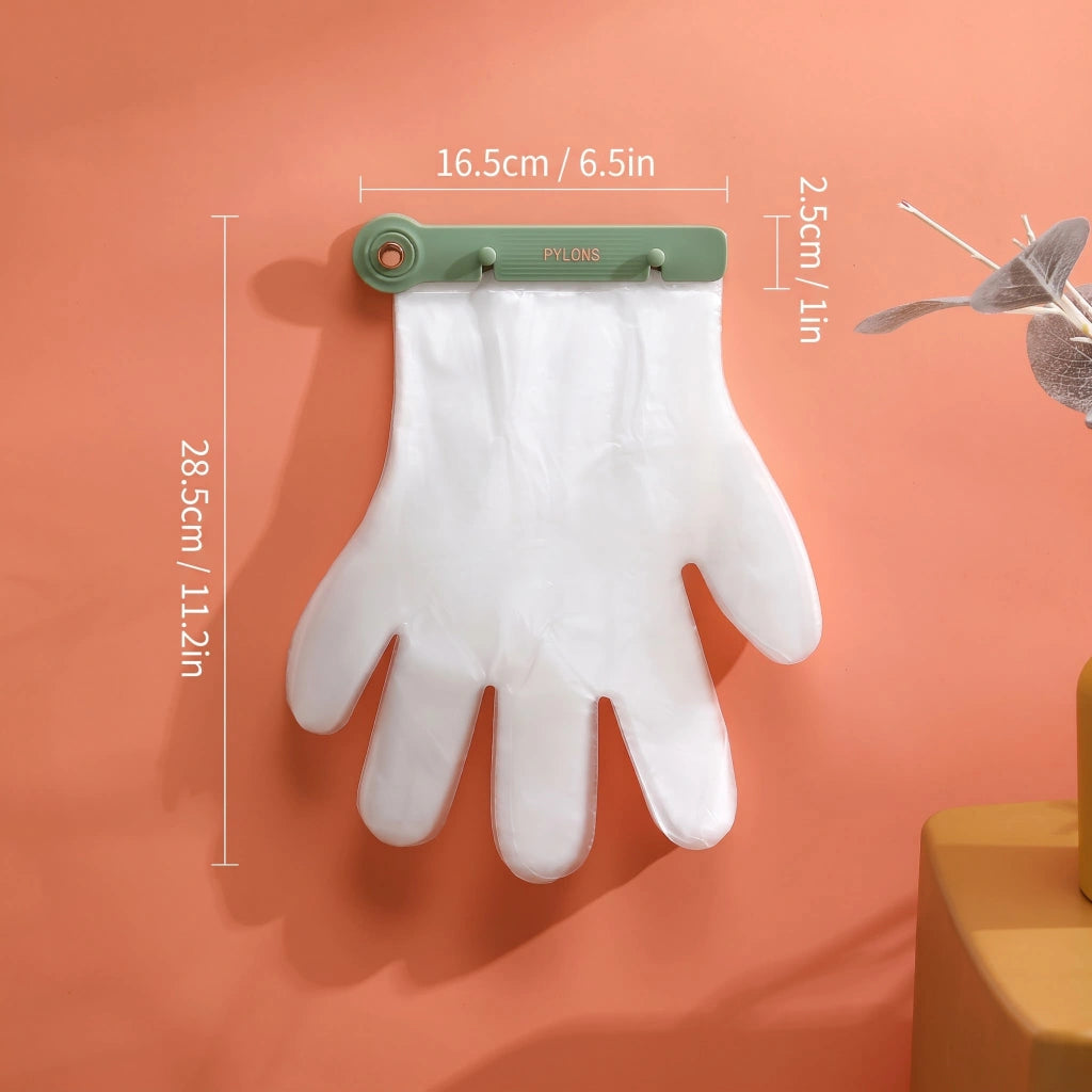 Wall-Mount Disposable Glove Dispenser with Food-Grade PE Gloves