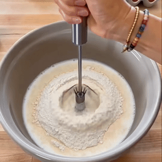 Stainless Steel Hand-Push Rotary Whisk