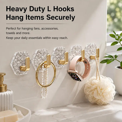 Heavy Duty Self-Adhesive L Hooks
