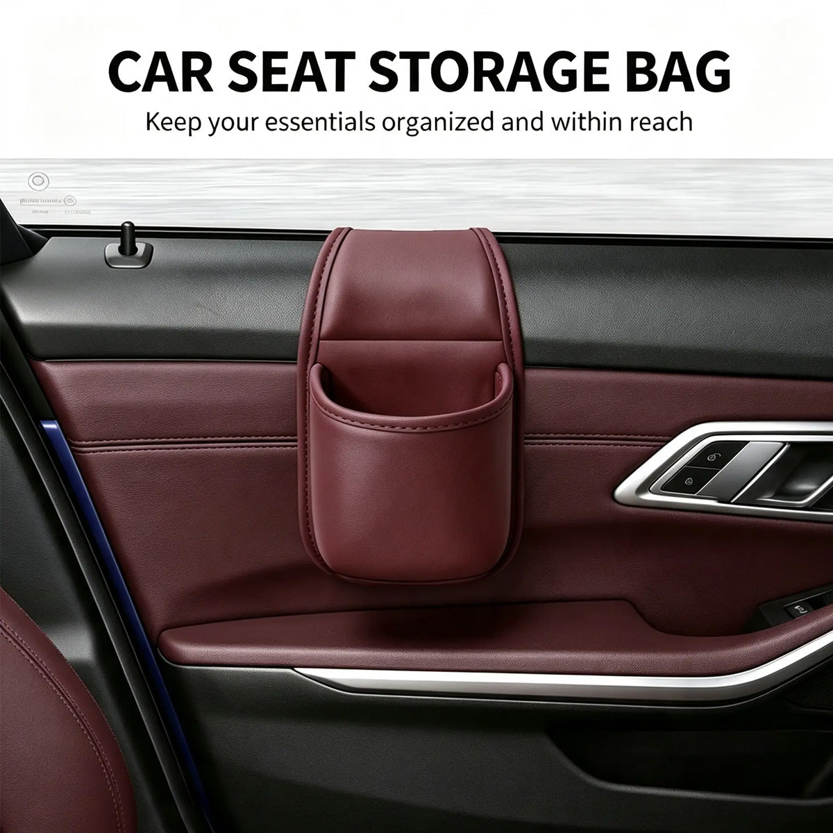 Leather Car Door Storage Pocket