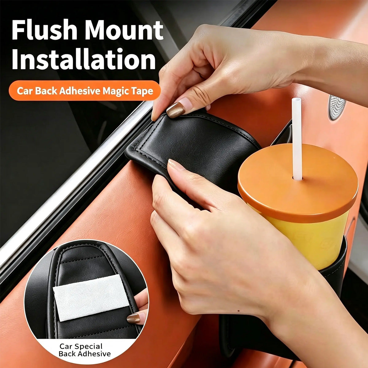 Leather Car Door Storage Pocket