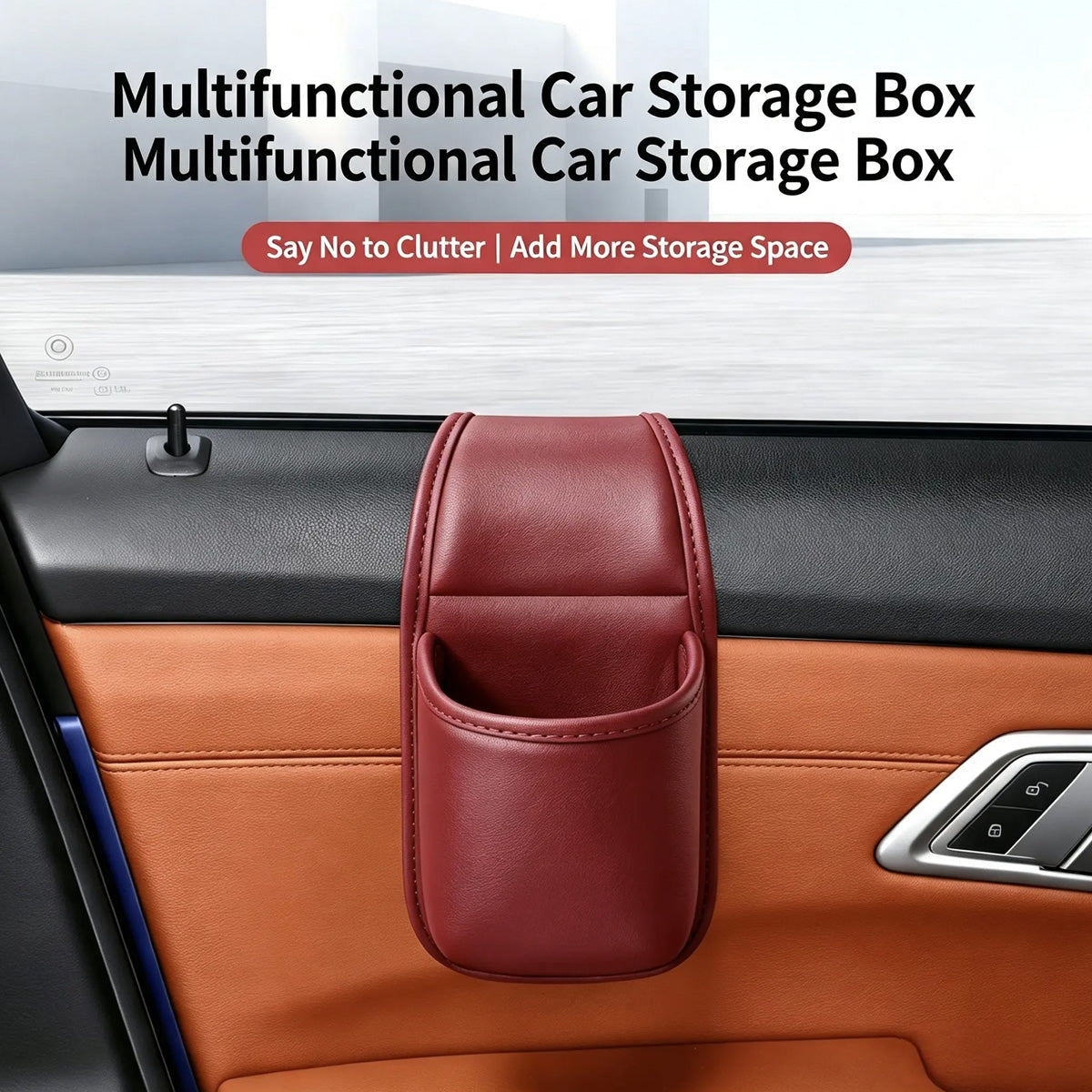 Leather Car Door Storage Pocket
