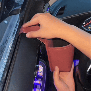 Leather Car Door Storage Pocket