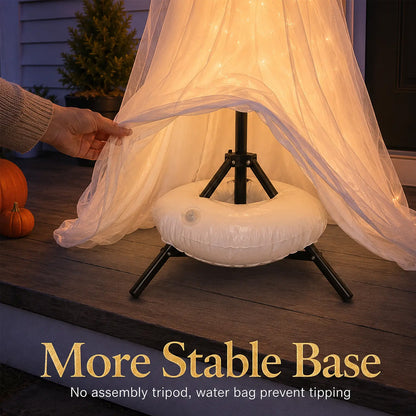 Halloween Lighted Ghost Decor Set
