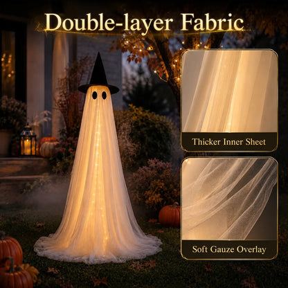 Halloween Lighted Ghost Decor Set