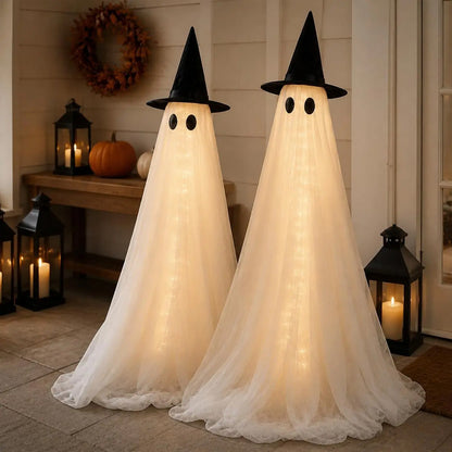 Halloween Lighted Ghost Decor Set