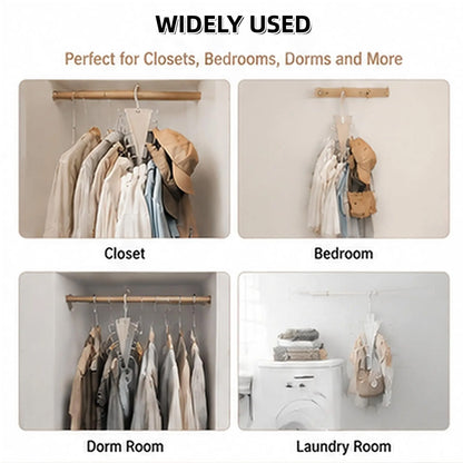 V-Shaped Double-Sided Closet Hanger Organizer