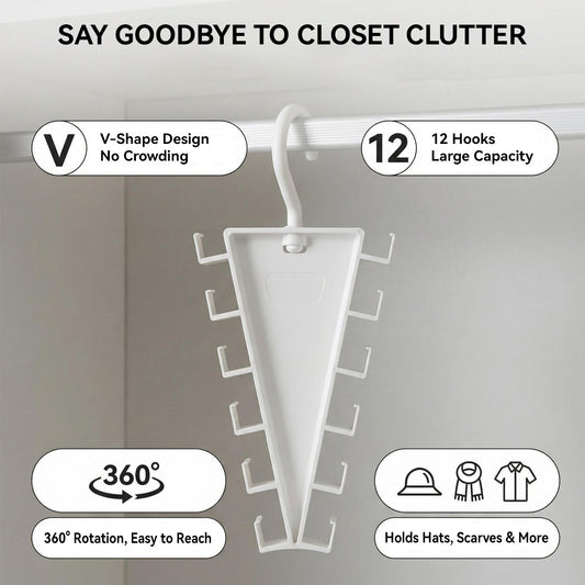 V-Shaped Double-Sided Closet Hanger Organizer