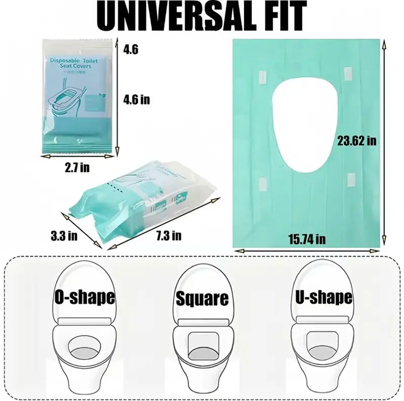 Disposable Waterproof Toilet Seat Covers | 10-50 PCS