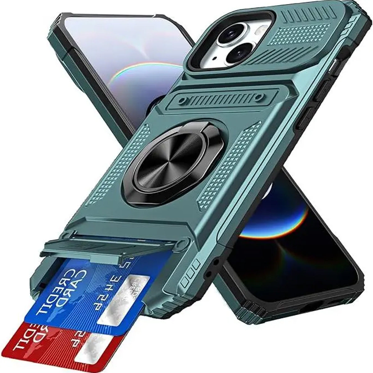 Wallet Phone Case with Ring Stand iPhone