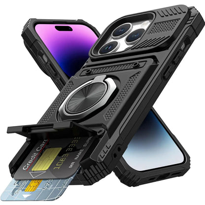 Wallet Phone Case with Ring Stand iPhone