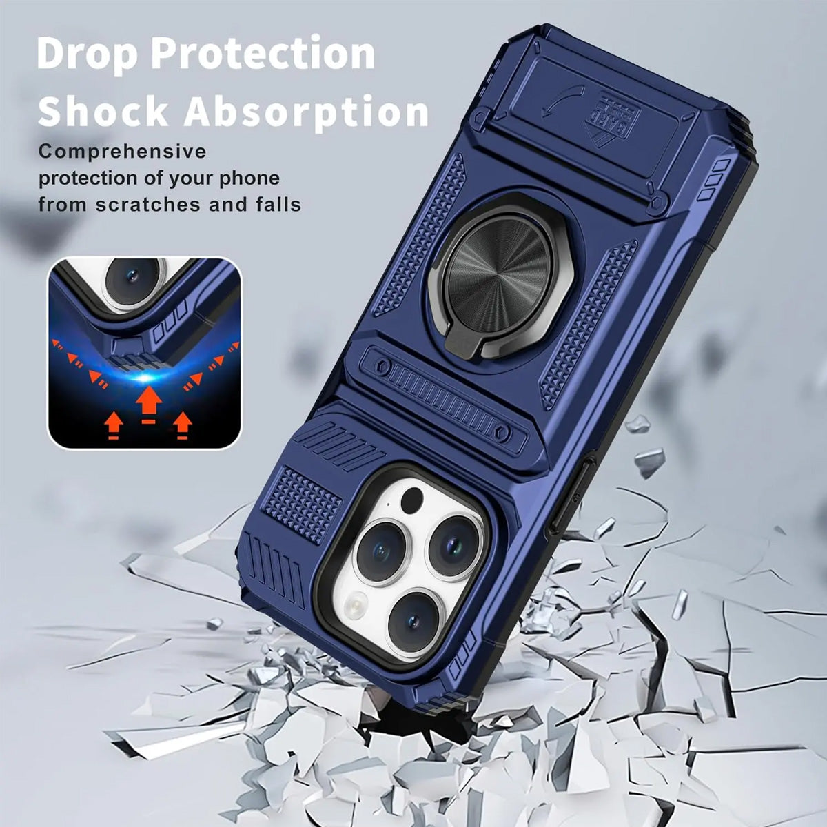 Wallet Phone Case with Ring Stand iPhone