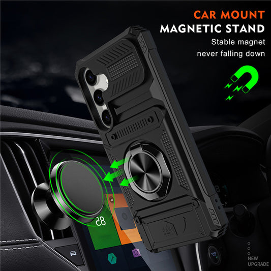 Wallet Phone Case with Ring Stand Samsung