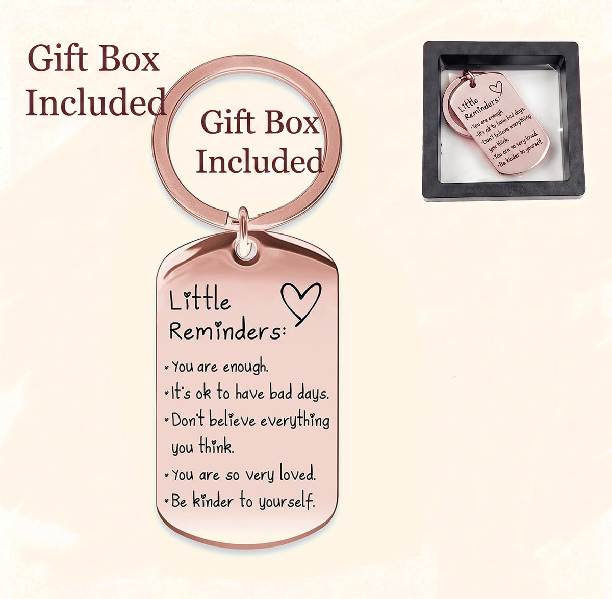 Motivational Keychain with Gift Box