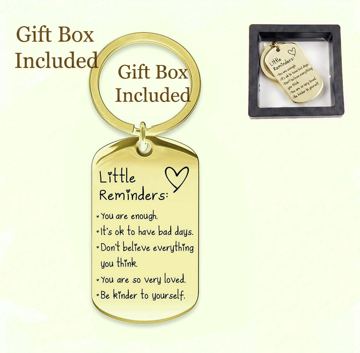 Motivational Keychain with Gift Box