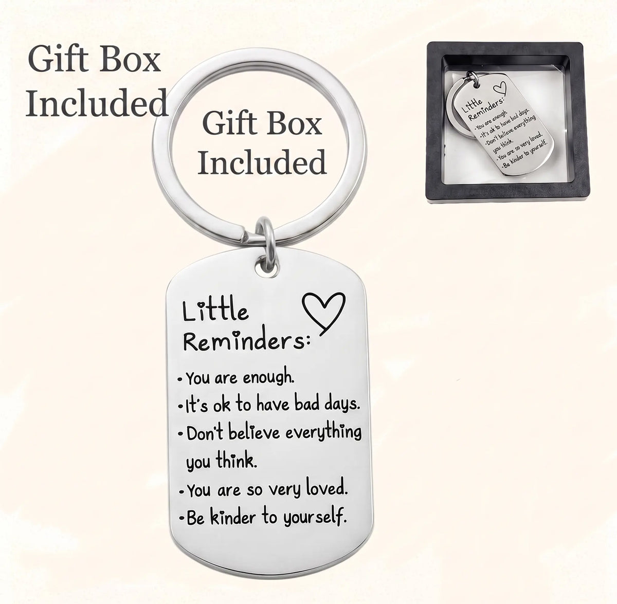 Motivational Keychain with Gift Box
