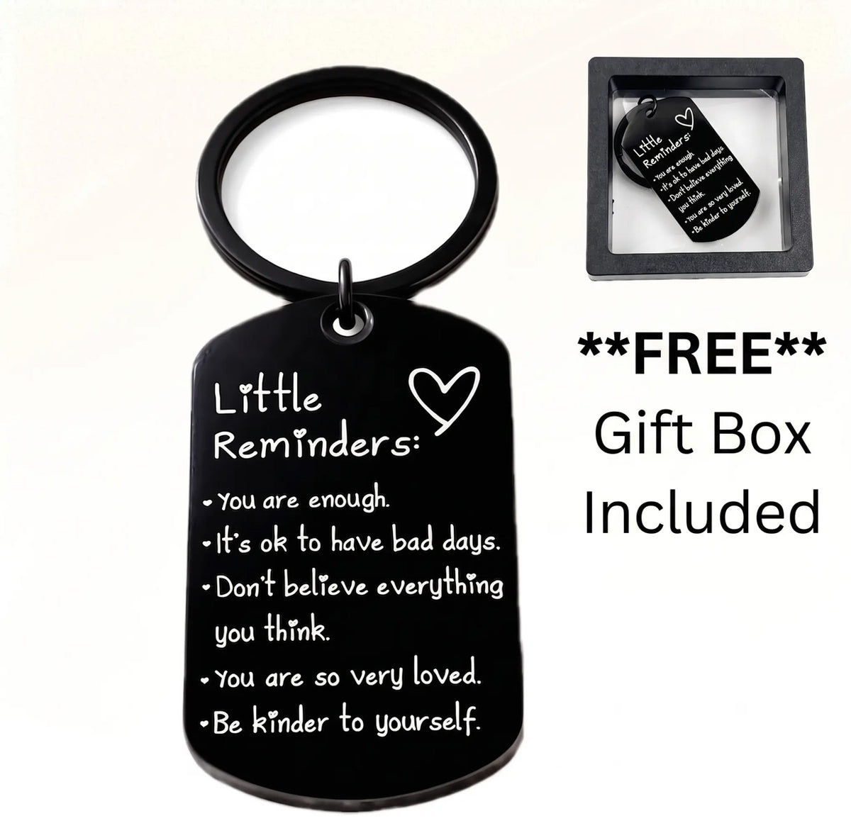 Motivational Keychain with Gift Box