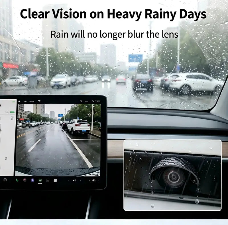 Car Rear-View Camera Rain Shield - 4 Pcs