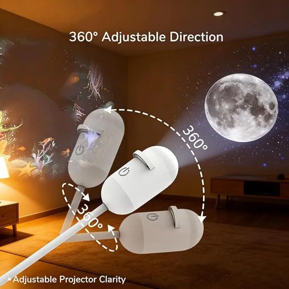 2-in-1 Galaxy Projector Night Light