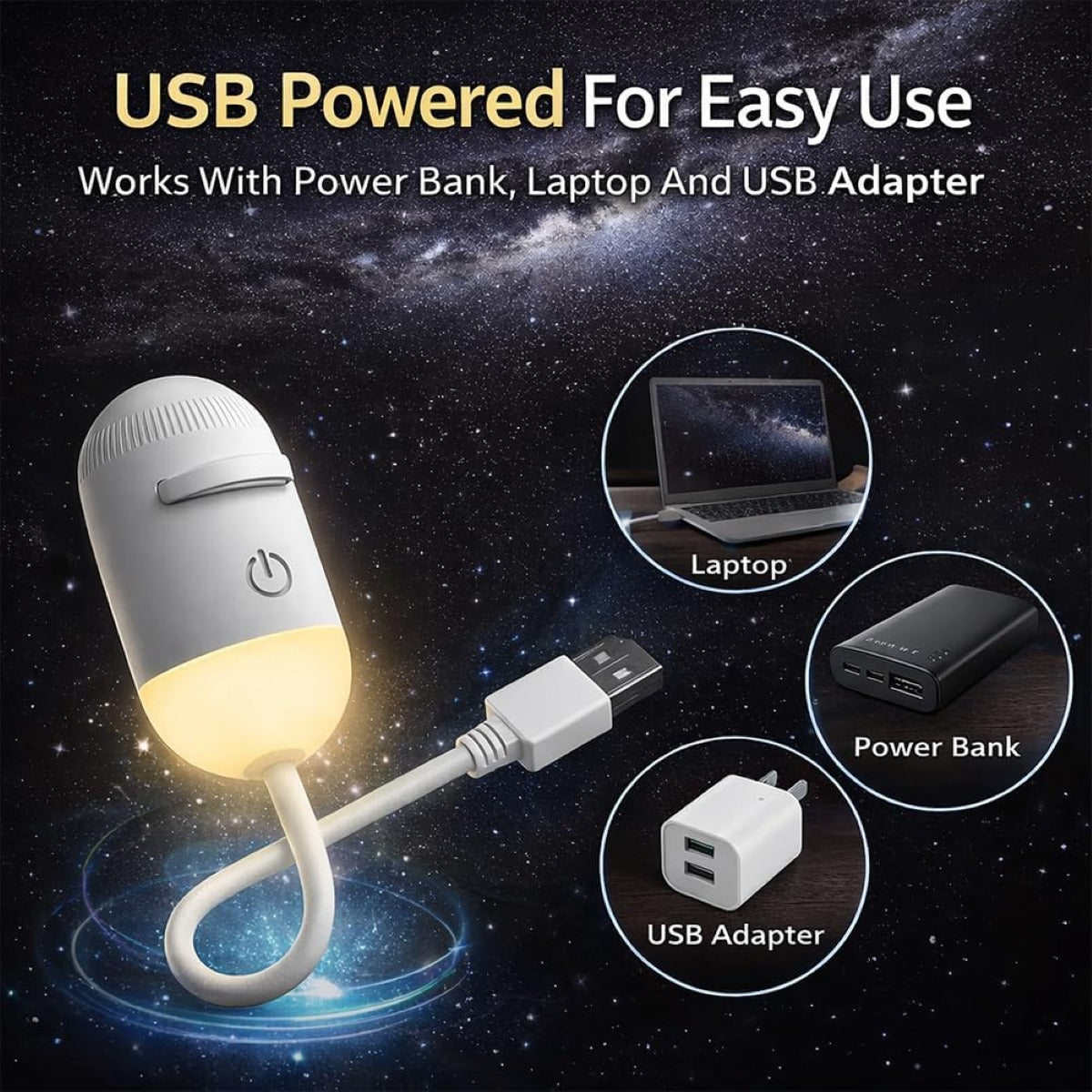 2-in-1 Galaxy Projector Night Light