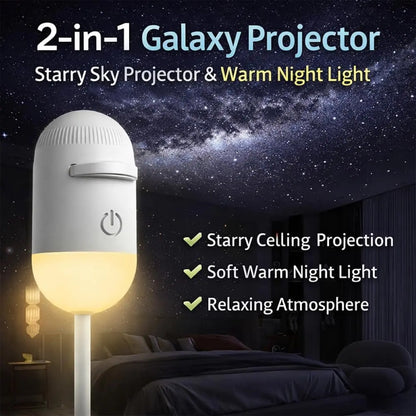 2-in-1 Galaxy Projector Night Light
