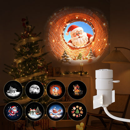 2-in-1 Christmas & Halloween Projector Night Light